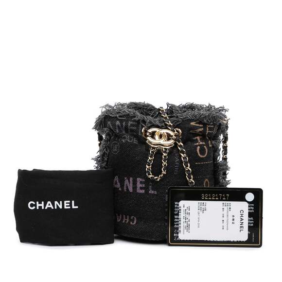 Chanel Denim Mood Chain Bucket Bag Logo #221648C24B - Picture 8 of 8